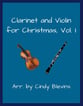 Clarinet and Violin for Christmas, Vol. I P.O.D cover